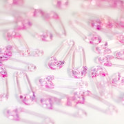 Baby pin, 40 stk, rosa, plast