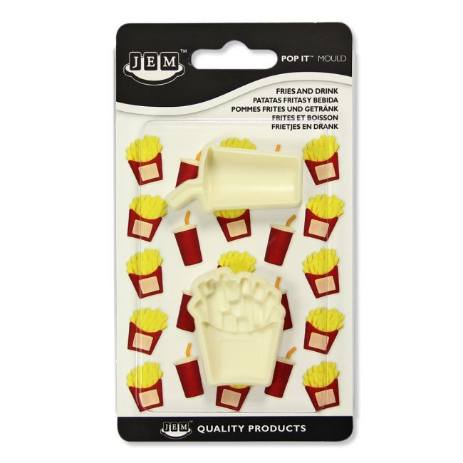 JEM Pop It utstikker Fries og Drikke sett/2