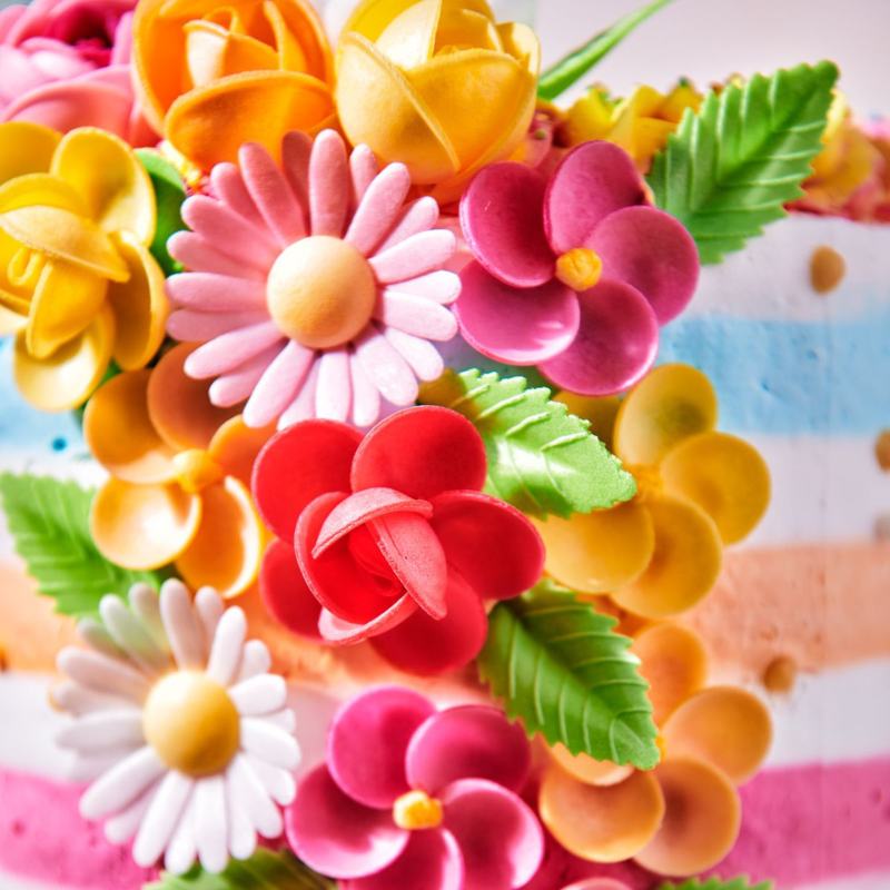 Spiselig kakepynt blomster