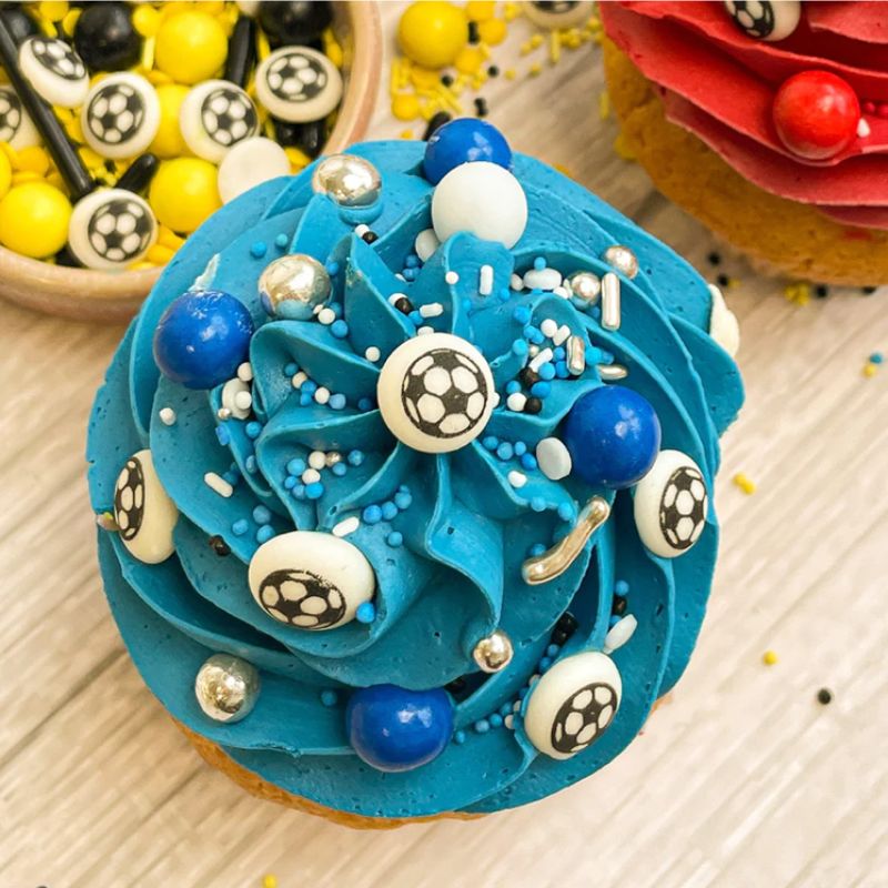 Happy Sprinkles Fotball kakestrø -Gul- 90g