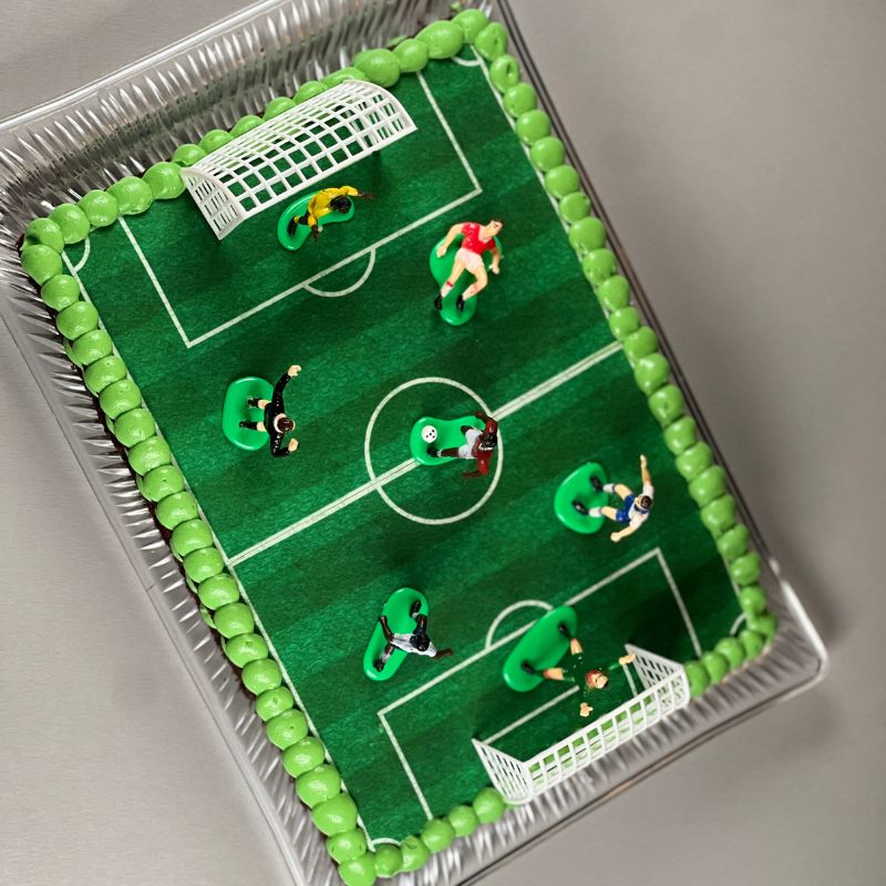 Kakebilde Fotballkake langpanne