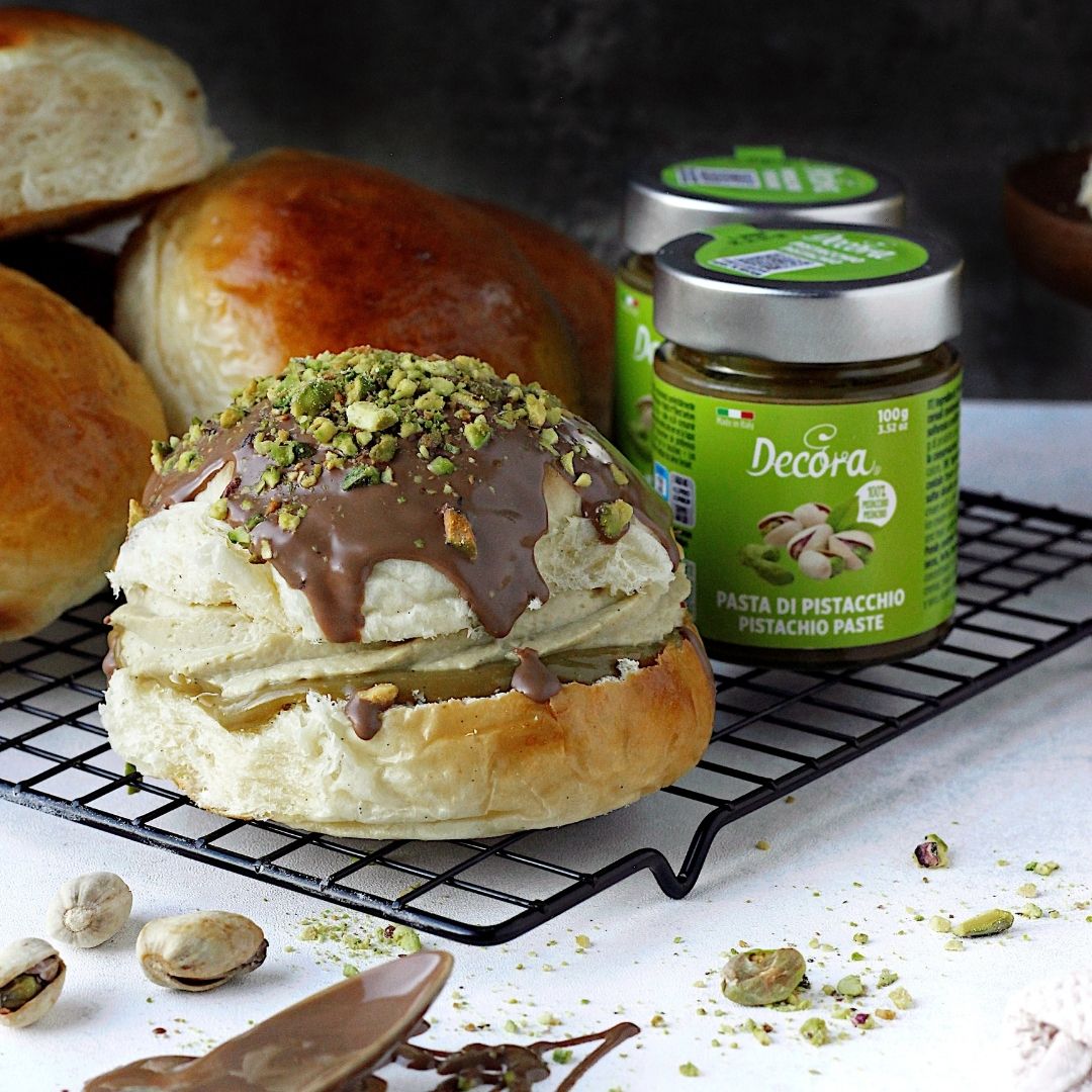 Produktpakke til boller med pistasj og sjokolade