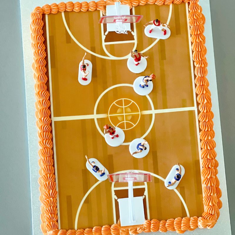 Kakebilde Basketballkake langpanne