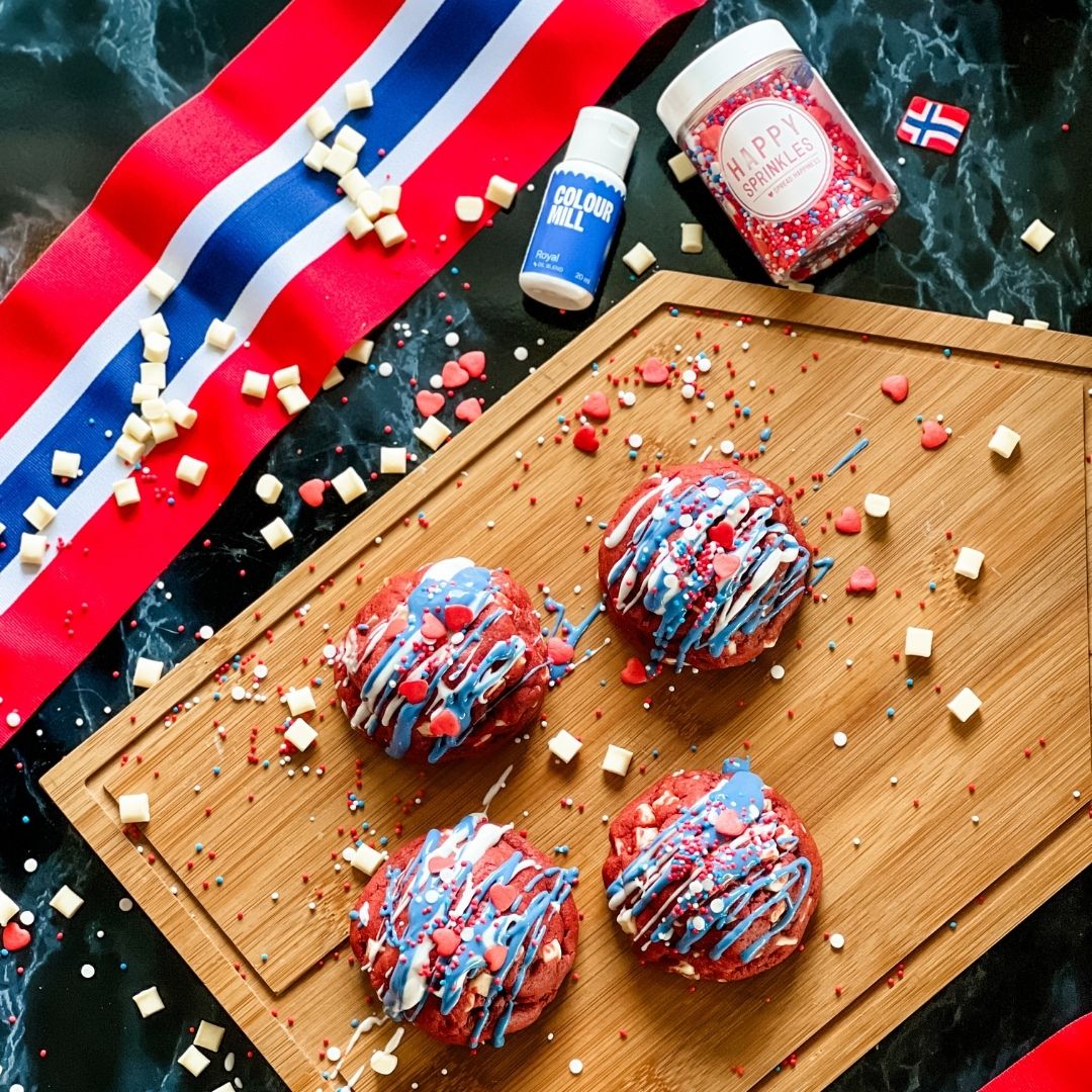Red velvet cookies til 17. mai