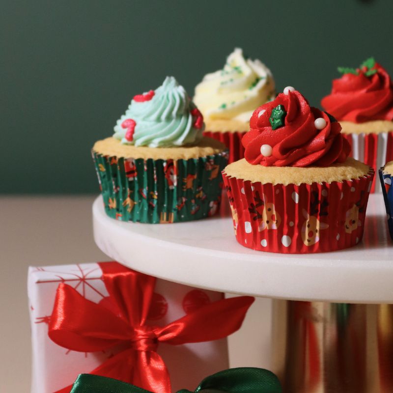 Muffinsformer jul - 6 ulike design, pk/100