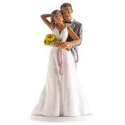 Kaketopp til bryllup -Holder rundt med blomster- 18cm