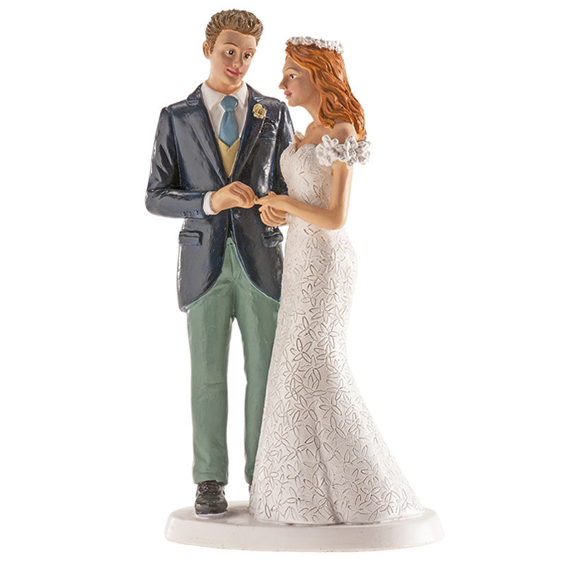 Kaketopp til bryllup -Blomsterkrans- 16cm