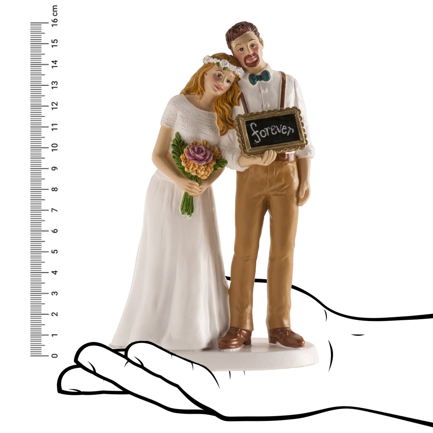 Kaketopp til bryllup -Forever- 16cm
