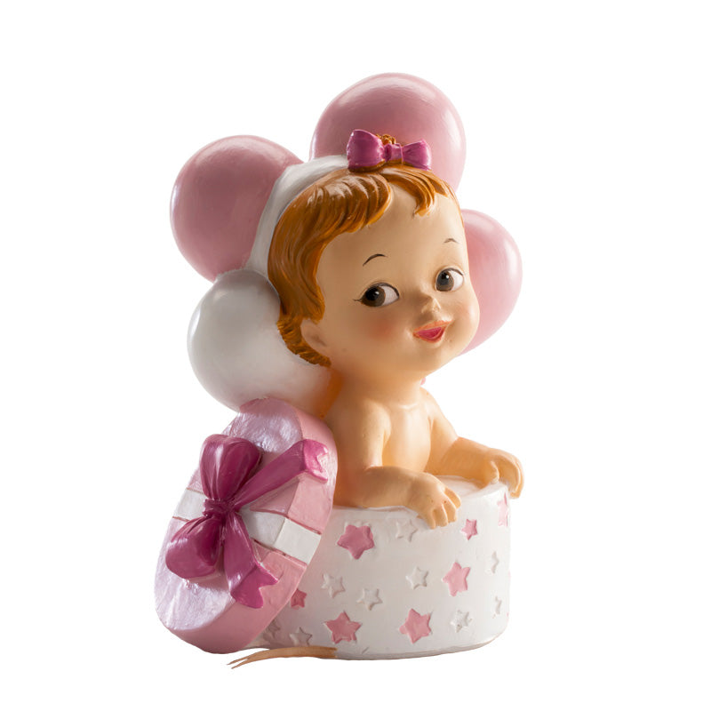 Kaketopp baby -Jente i gave- 10cm