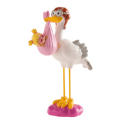 Kaketopp dåp - stork som holder jente