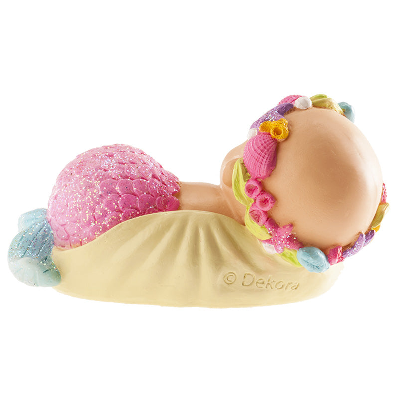 Kaketopp baby -Sovende jente med havfruehale- 6cm
