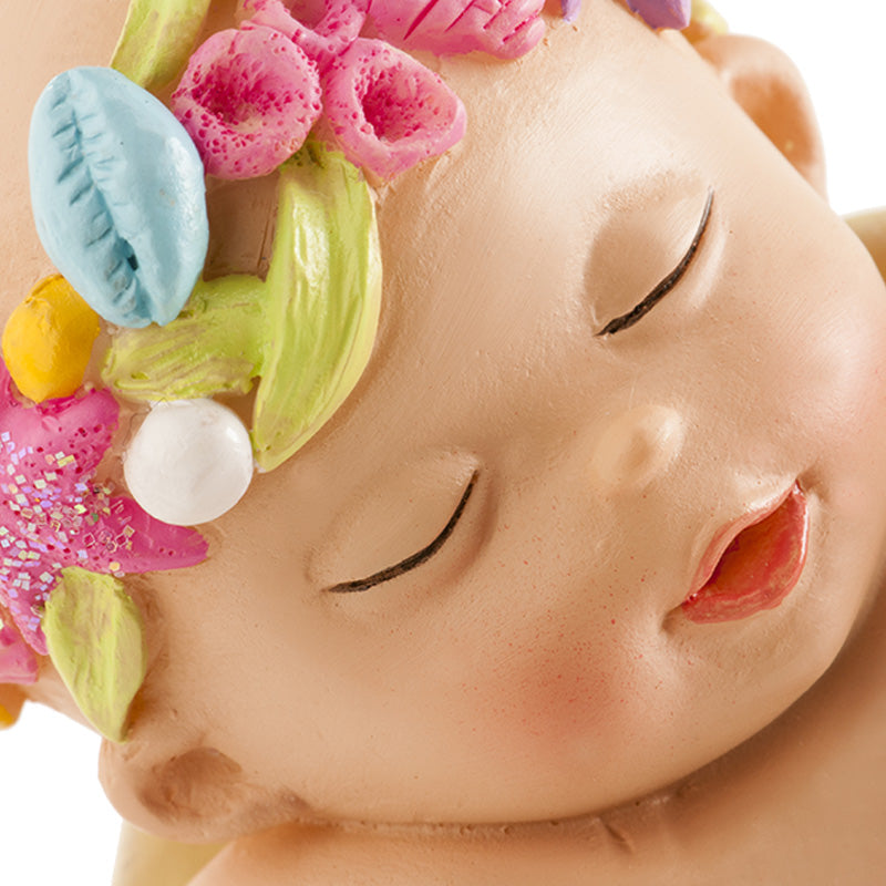 Kaketopp baby -Sovende jente med havfruehale- 6cm