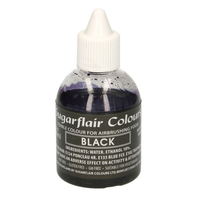 Sugarflair Airbrushfarge -Svart- 60ml