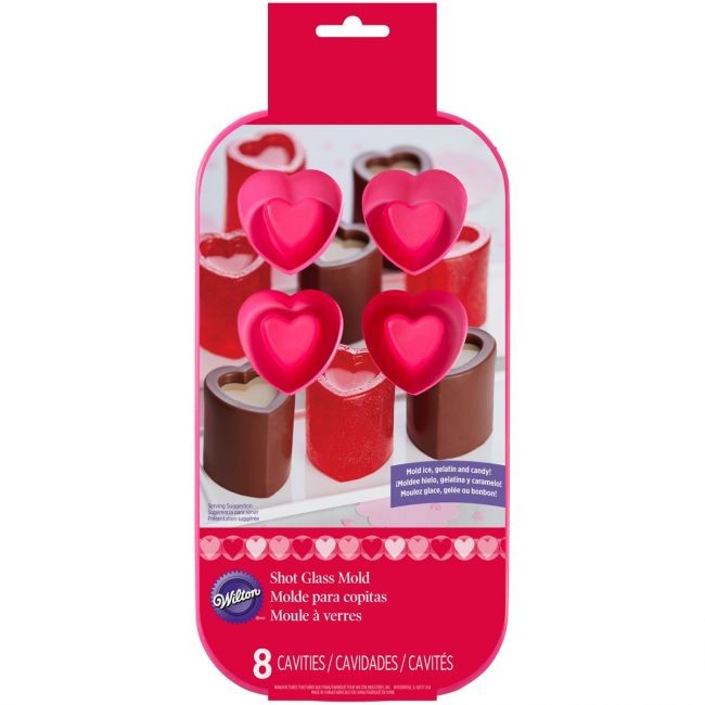 Wilton Silikonform Shotteglass -Hjerter-