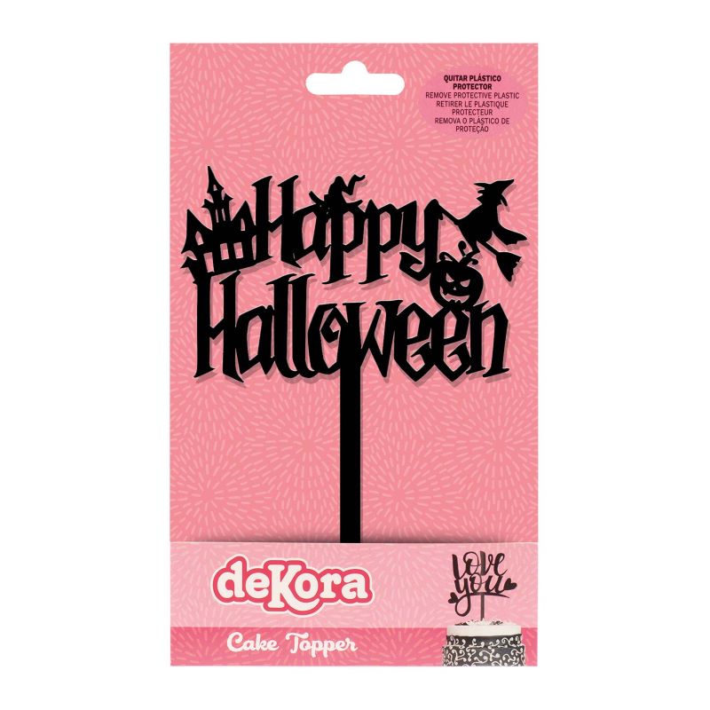 Kaketopp til halloween -Happy Halloween- 11cm