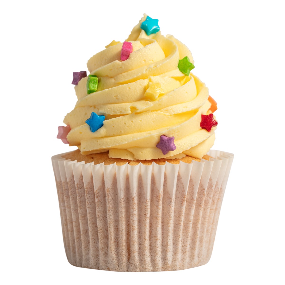 Kakestrøssel Stjerner i regnbuefarger, 25g