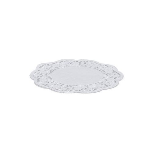 Kakeservietter, Runde, Hvite, 20cm, pk/12