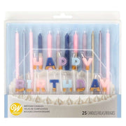 Wilton kakelys -Happy Birthday- Pastell/gull, Sett/25