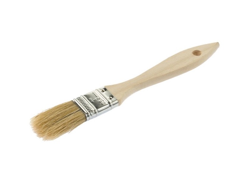 Bakepensel, naturbust og treskaft, 25mm