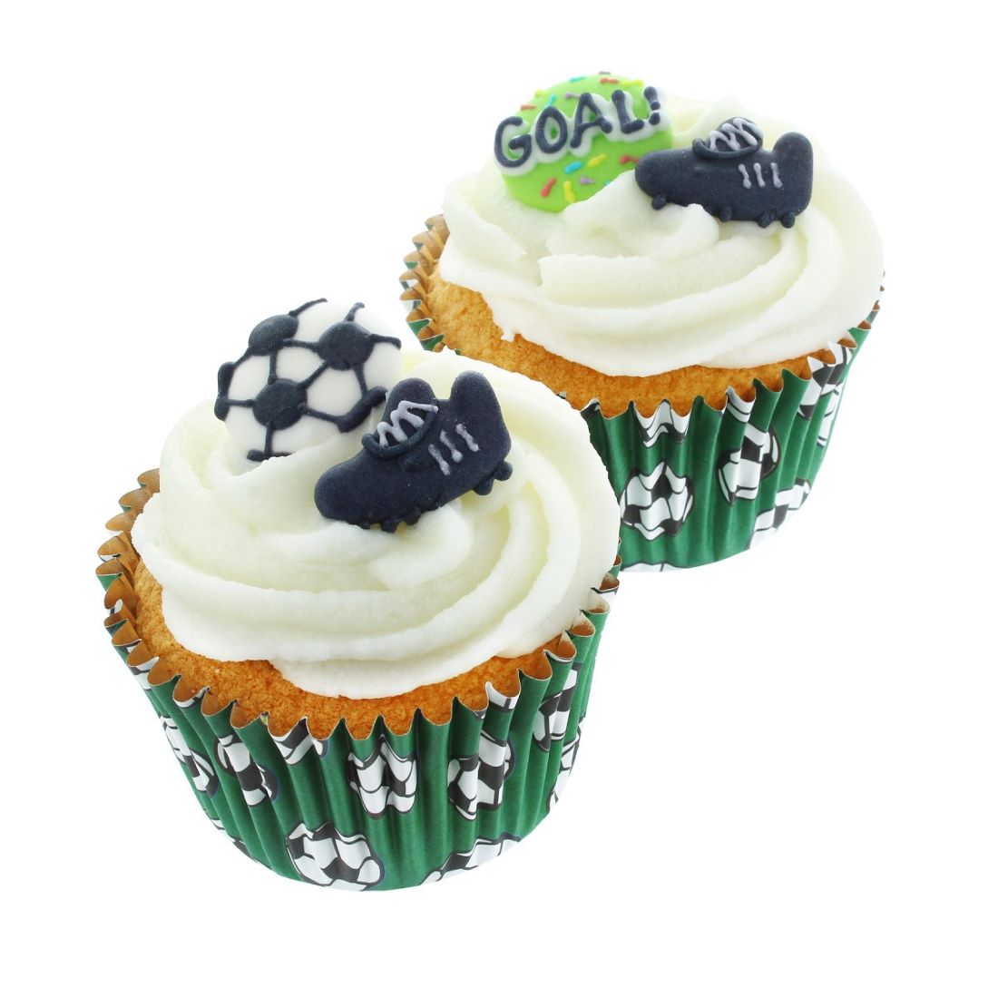 Fotball cupcakes spiselig kakepynt