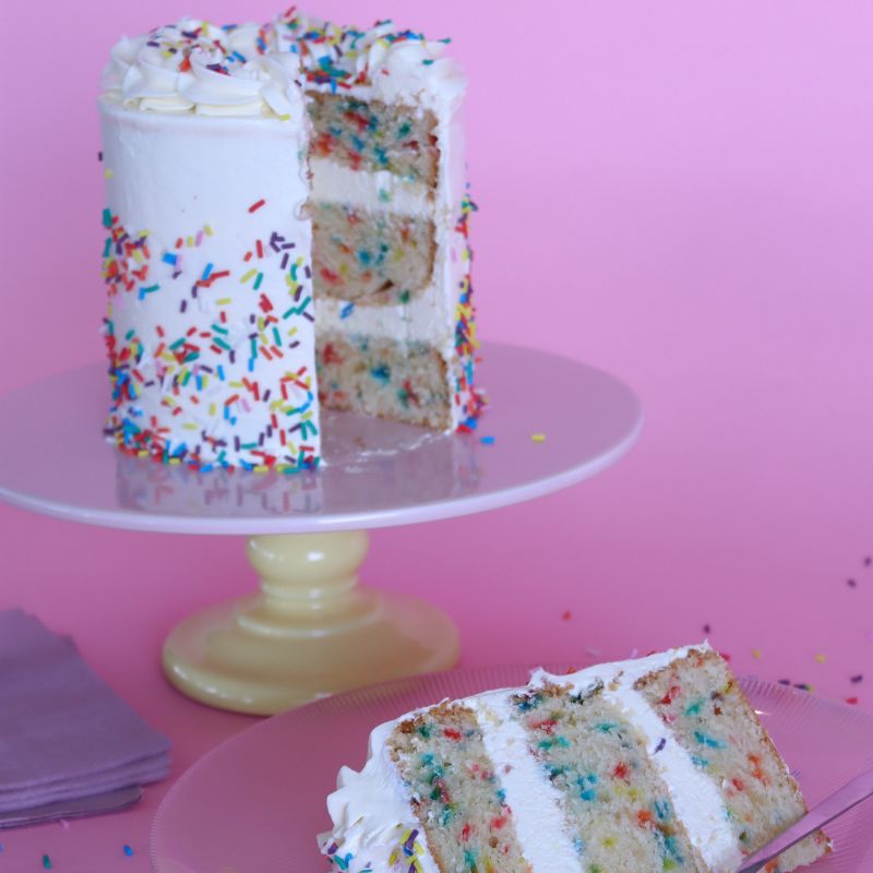 funfetti kakestrø til steking
