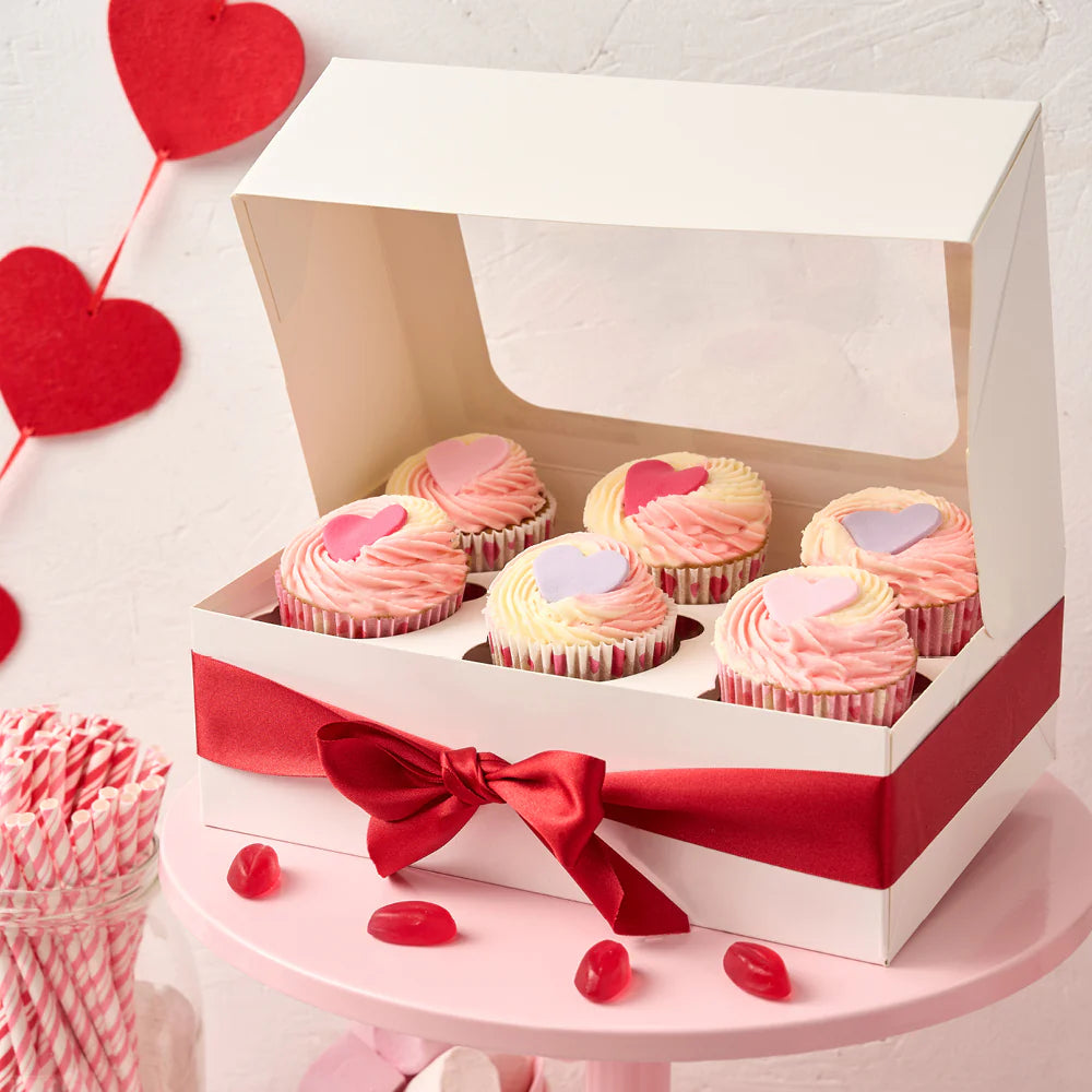 Muffinsboks - Hvit - Plass til 6 muffins - pk/1