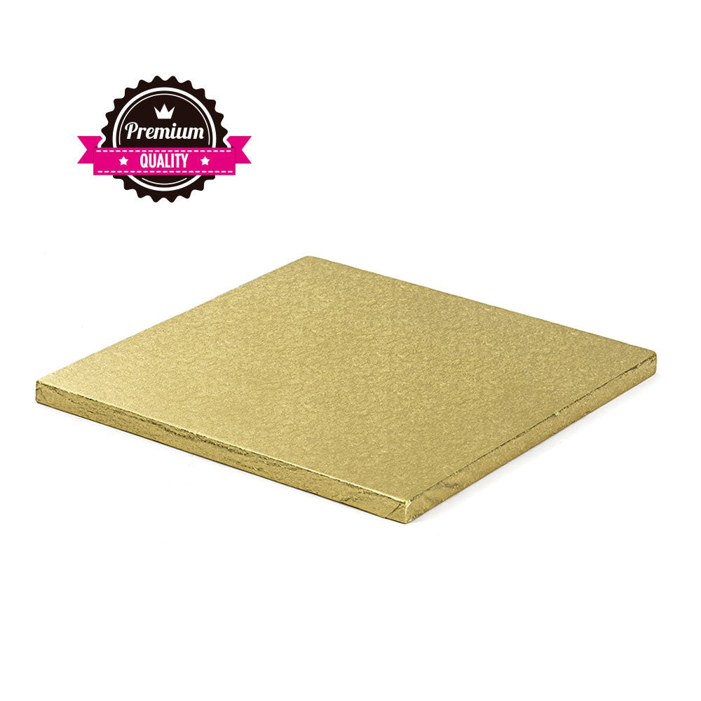 Kake Drum Kvadrat Gull 45cm
