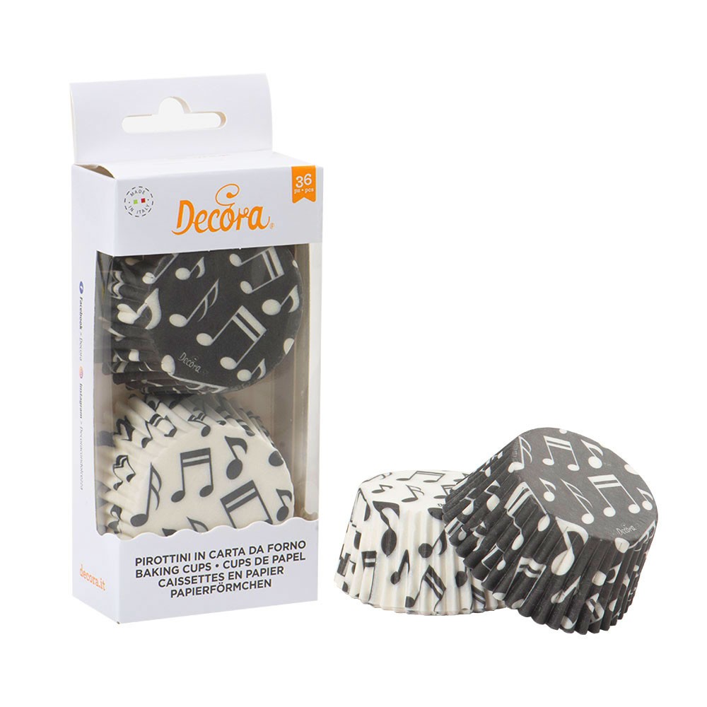 Decora Muffinsformer -Musikknoter- pk/36