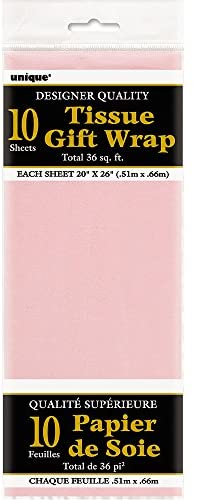Silkepapir, Pastellrosa, pk/10