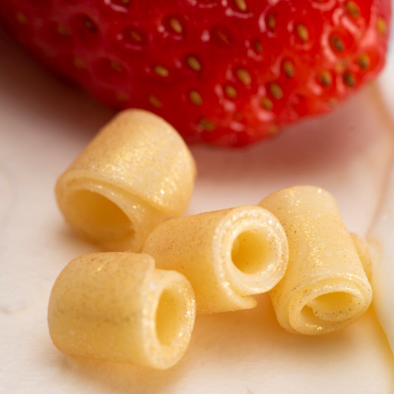 Hvit sjokoladekrøller -Blå- 0,5kg