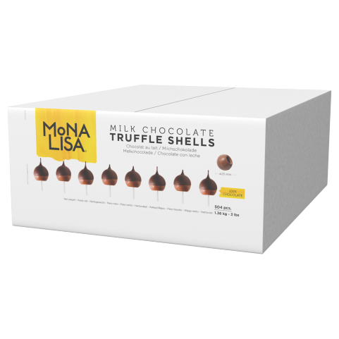 Trøffelskjell melkesjokolade, 504stk