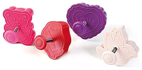 Utstikker med plunger, Valentine, 4 stk