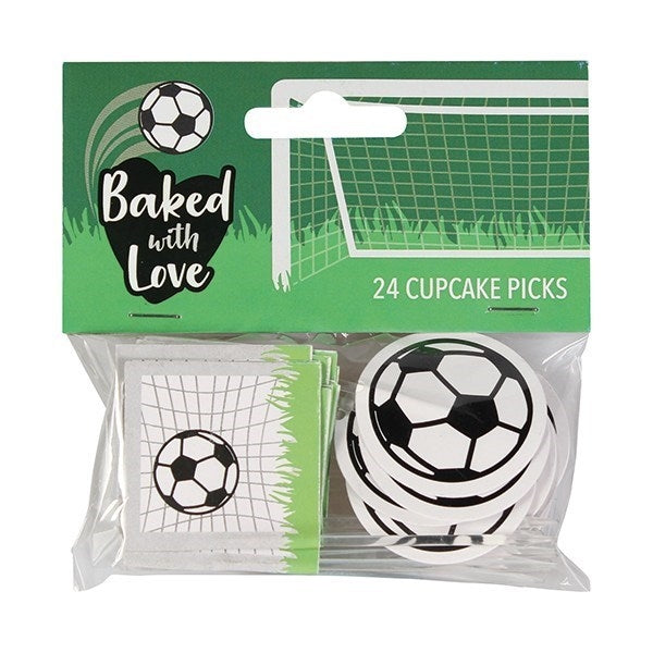 Dekorasjoner til Cupcakes - Fotball pk/24
