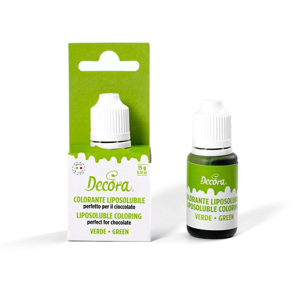 Decora fettoppløselig matfarge -Grønn- 15g