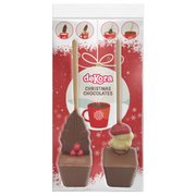 Sjokoladefigur på pinne, juletema - 2x40g