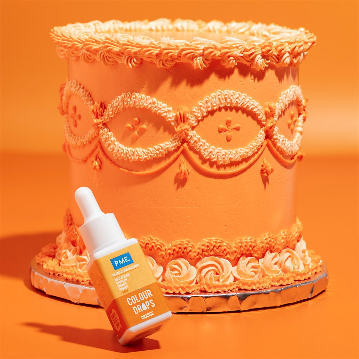 PME Oljebasert konditorfarge -Colour Drops-, Oransje, 20ml