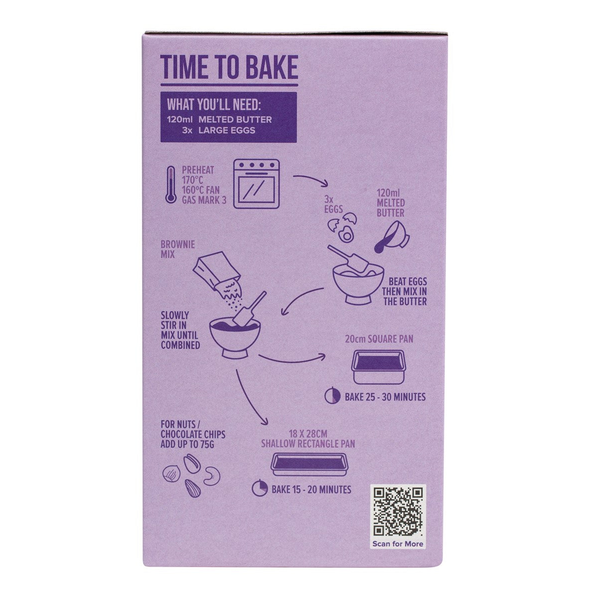 PME Kakemiks - Sjokoladebrownies, 500g