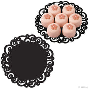 Wilton Kakeunderlag doilies -Svart- 20cm pk/16