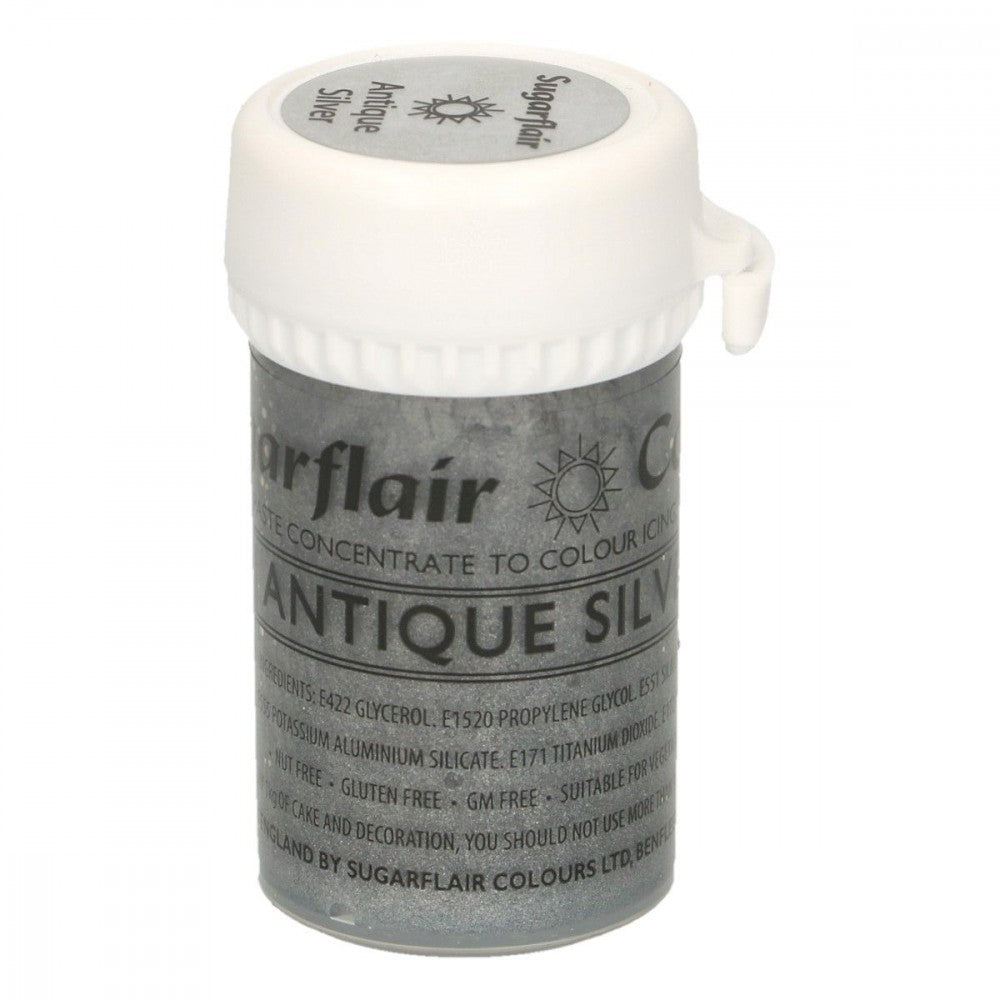 Sugarflair pastafarge Satin Antique Silver 25g