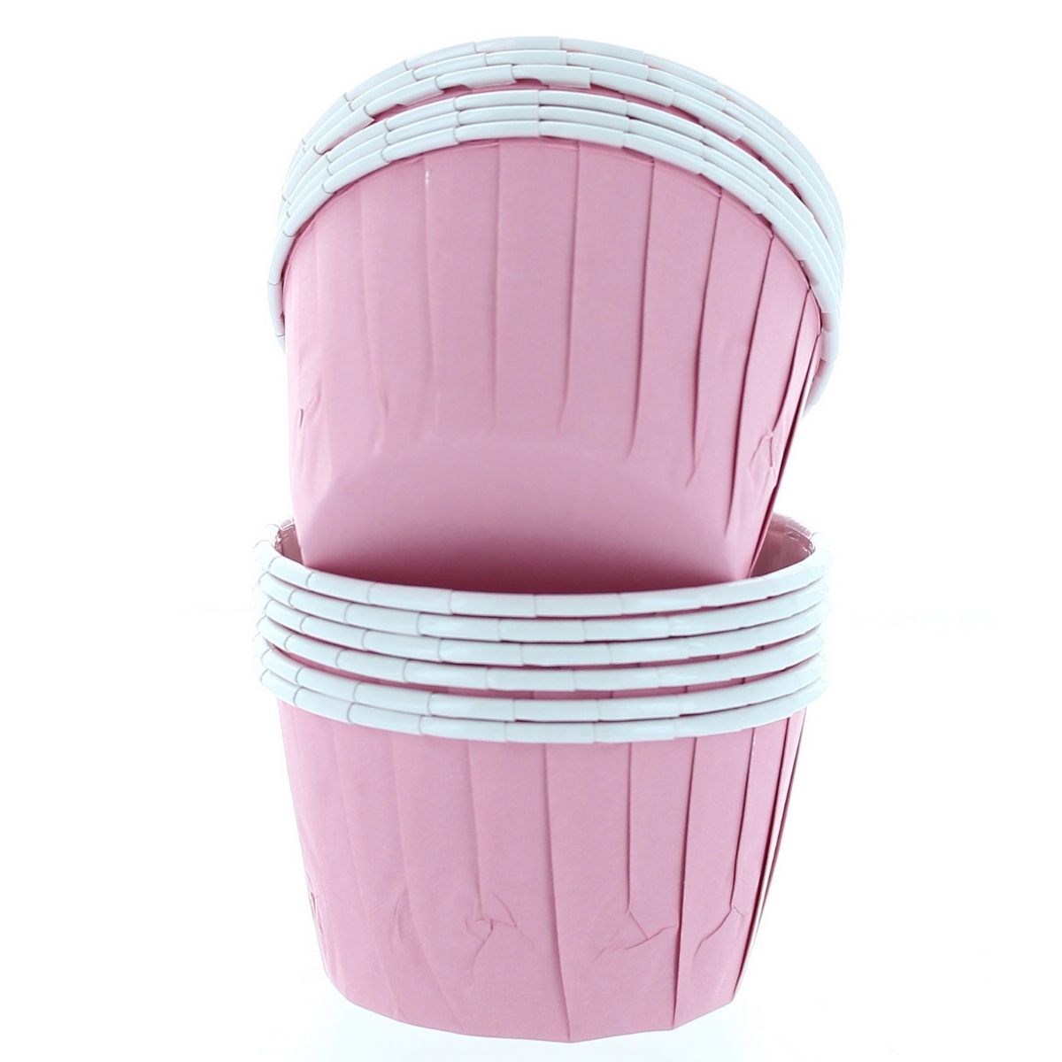 Babyrosa muffinsformer i papp