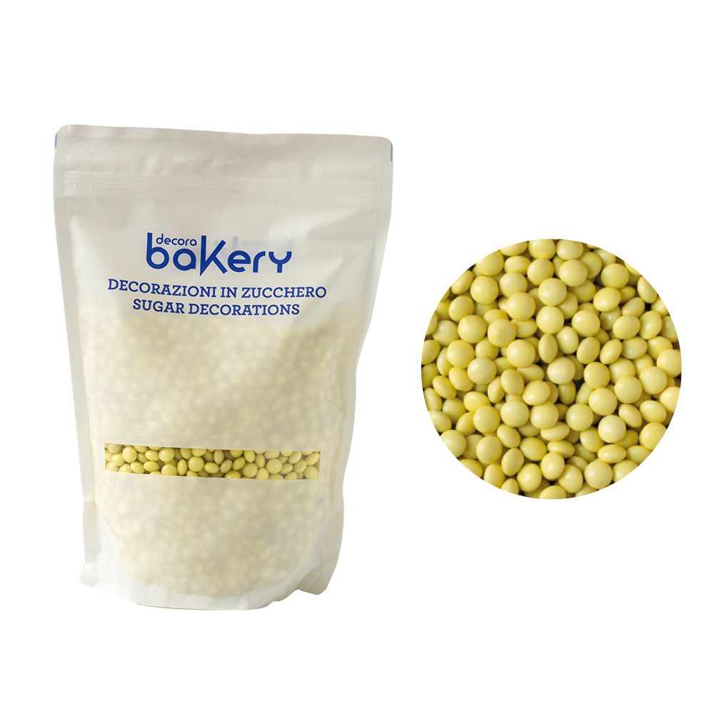 Decora Sjokoladelinser -Gul- 10mm, 1kg