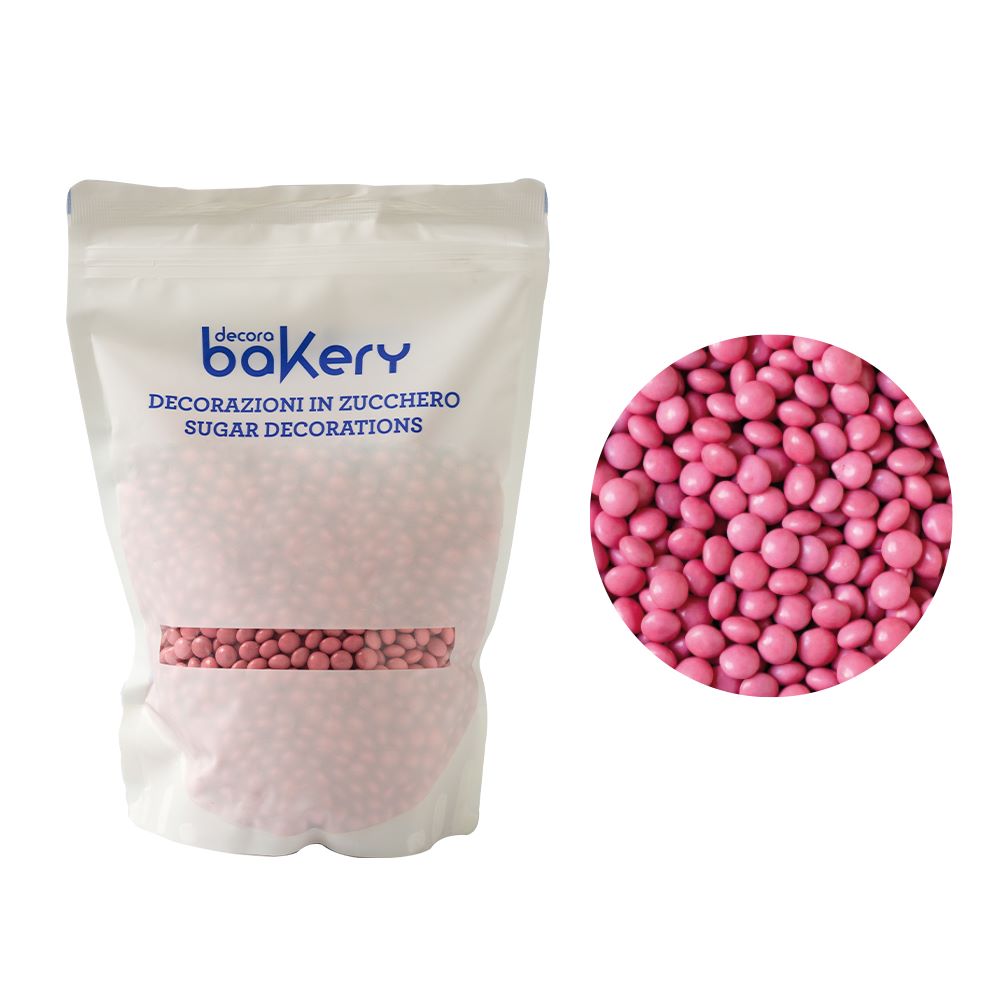 Decora Sjokoladelinser -Rosa- 10mm, 1kg