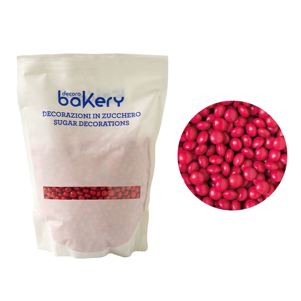 Decora Sjokoladelinser -Rød- 10mm, 1kg