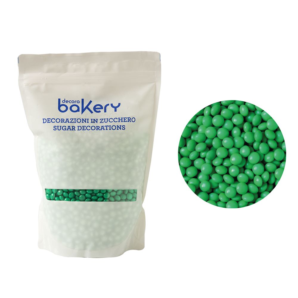 Decora Sjokoladelinser -Grønn- 10mm, 1kg