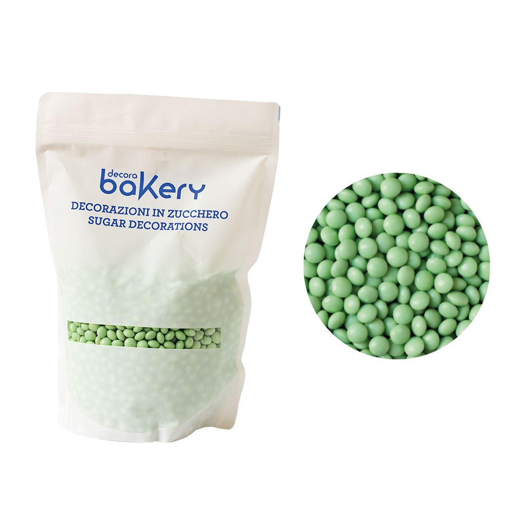 lys grønne Decora sjokoladelinser 1kg