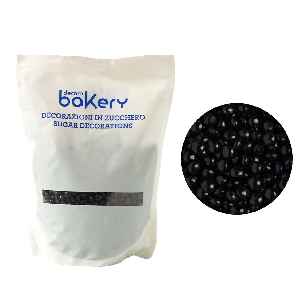 Decora sjokoladelinser svart, 1 kg, 10mm