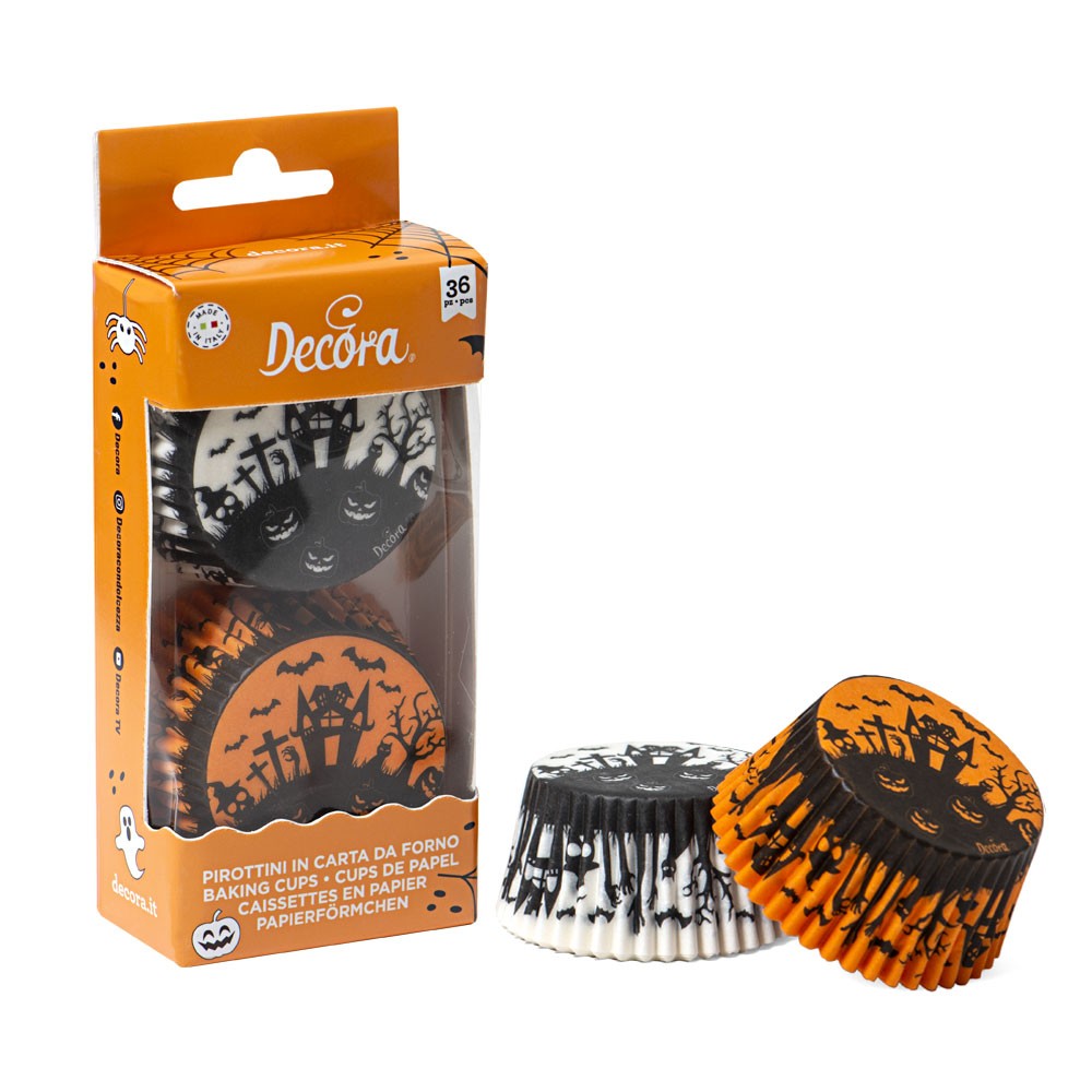 Decora Muffinsformer halloween -Spøkelseshus- pk/36