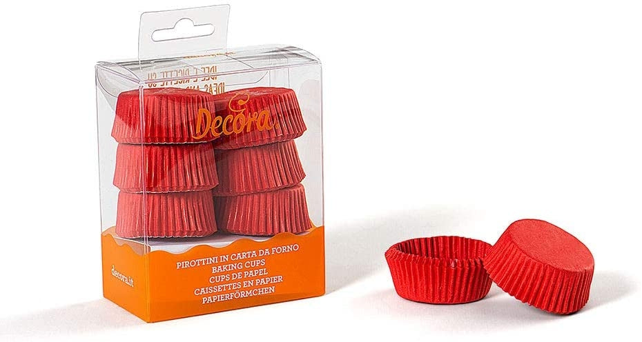 Decora Muffinsformer, 40x20mm -Rød- pk/120