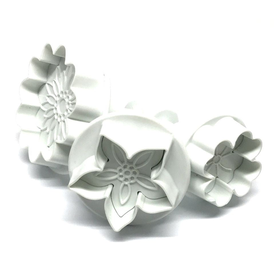 Dekofee Utstikkere med stempel - Blomster set/3