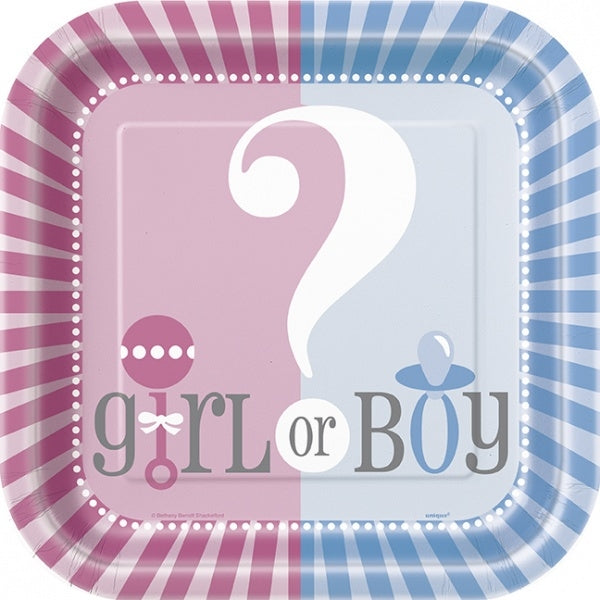 Babyshower gutt/jente 8stk engangsfat